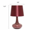 Creekwood Home 14.17-in. Patchwork Crystal Glass Table Lamp, Red CWT-2016-RE